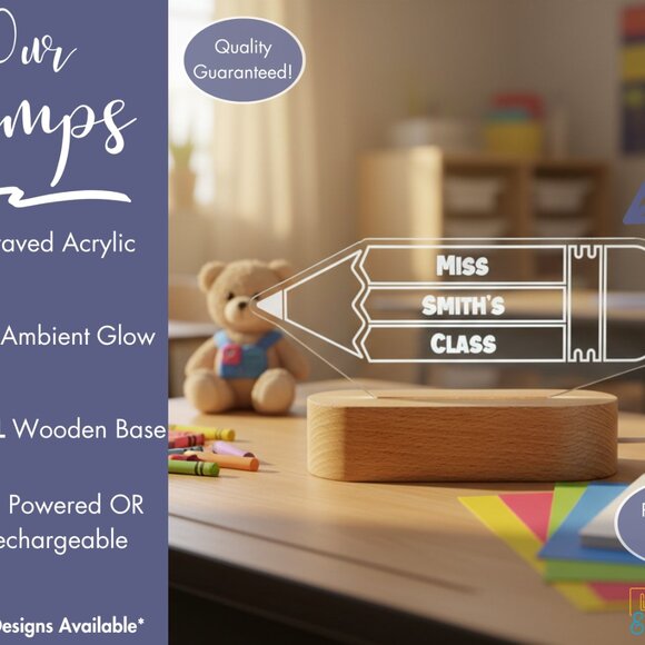 Teacher Custom Name Light | Personalized Light-Up Sign for Teacher Appreciation - Picture 2 of 7